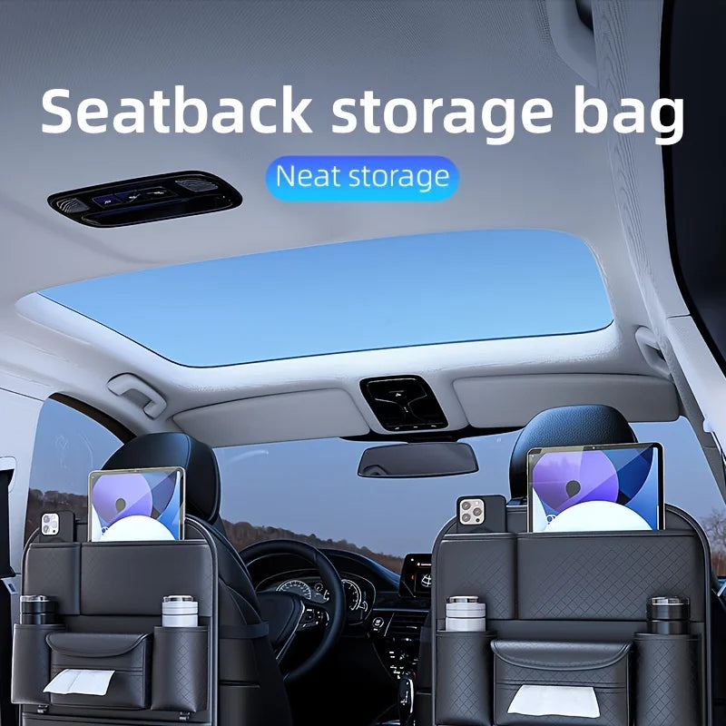 Auto Sitz Rücken Aufbewahrung Tasche 2025 - Hängende Tasche Multifunktional - Car Seat Tissue Box Organizer Interieur Dekoration