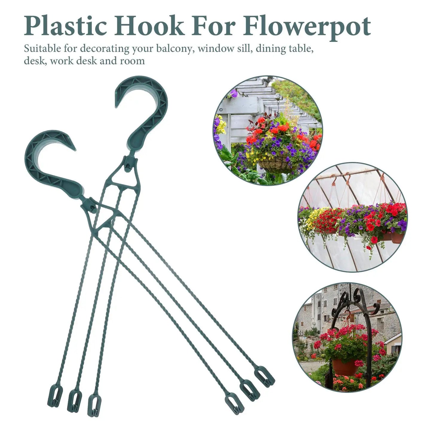 OUNONA 360 Grad Drehbarer Pflanzenhaken - 40cm Silikon