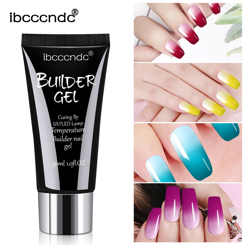 Gel semipermanent pentru unghii, gel de unghii Polygels, lampă UV LED, material pentru extensii de unghii, lampă acrilică, temperatură