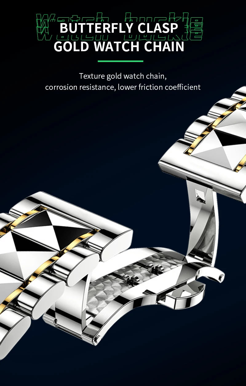 Wasserdiamant Night Glow Uhr - 41mm Edelstahl Quarz