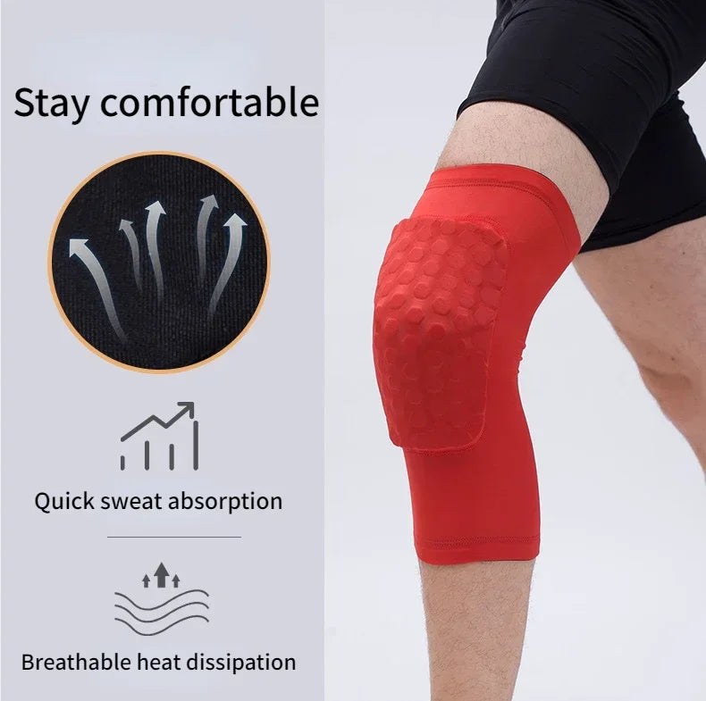 Knieschützer 2025: 1PC Honeycomb Knee Pads Basketball Sport Kneepad - Volleyball Knee Protector Brace Support Football Compression Leg Sleeves Collection