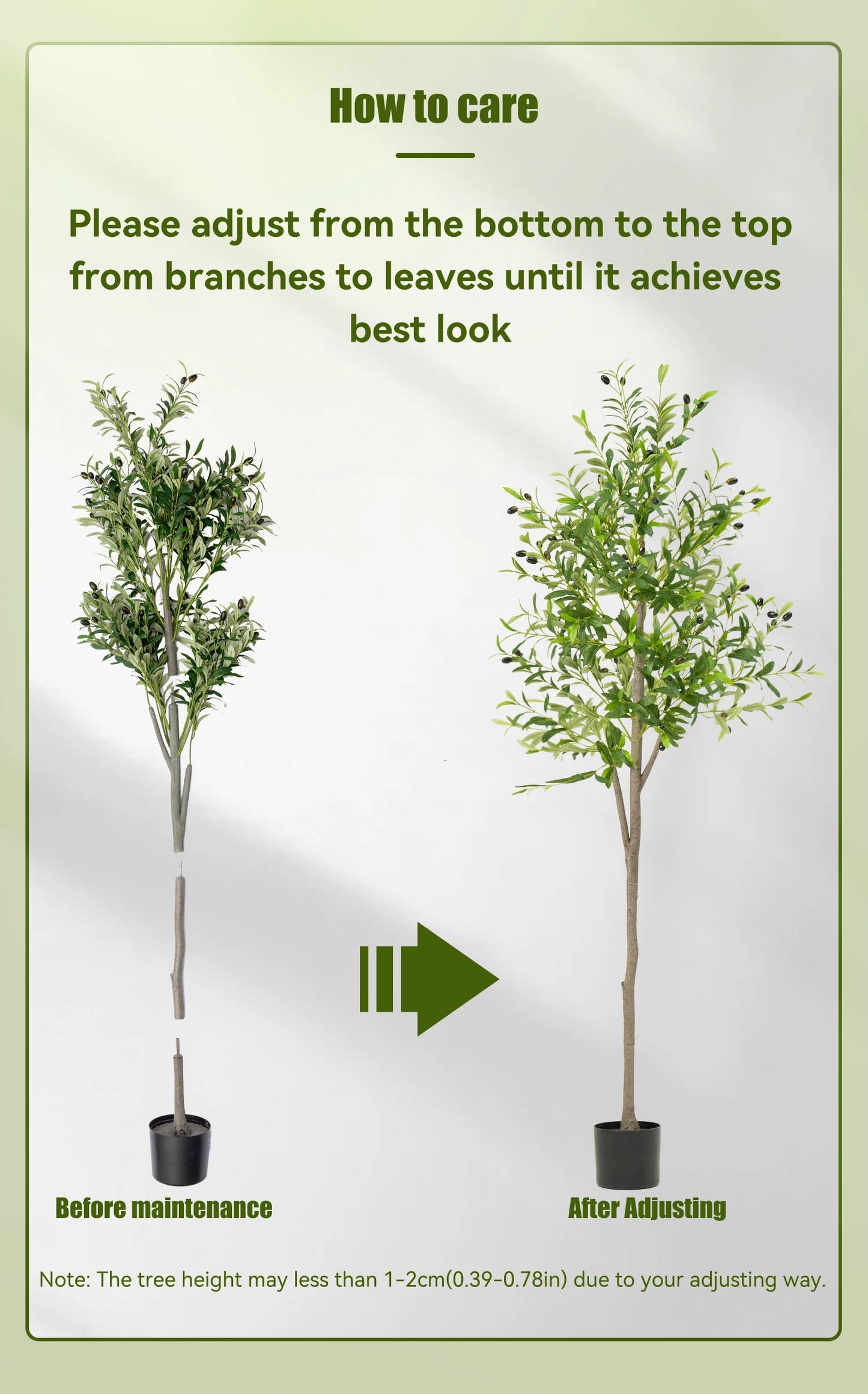 Măslin artificial 4/5/6 FT - Plantă artificială cu fructe, decorațiuni de Halloween, Crăciun, cameră de ghiveci, decorare