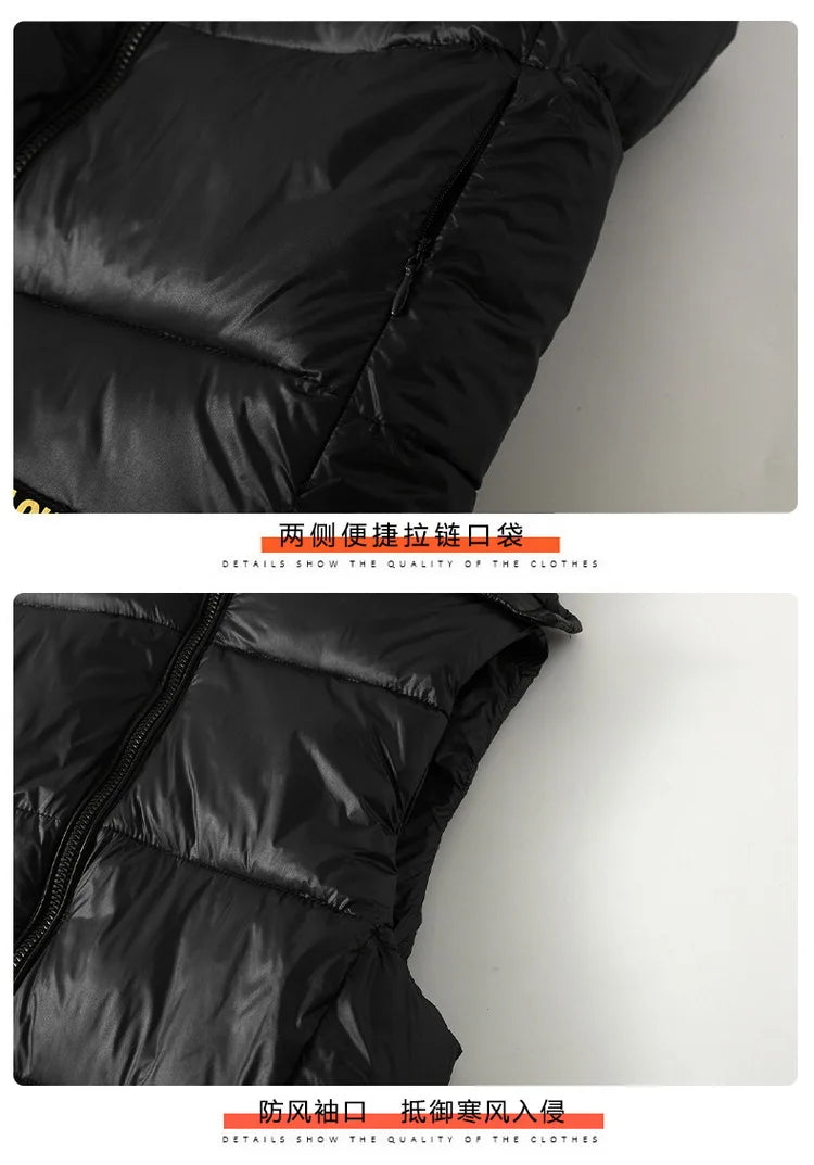 MAINKULCN Gepolsterte Baumwollweste Mit Kapuze - Reißverschluss, Baumwolle, Größen M XXL