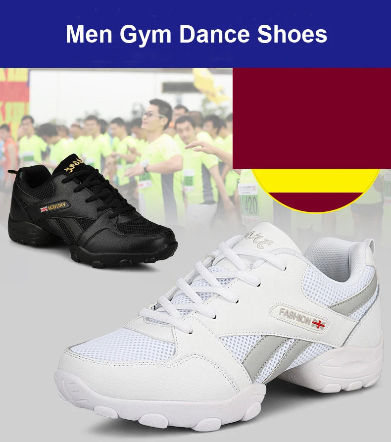 Men's Dance Sneakers High Quality Fitness Shoes Man Soft Sole Modern Jazz Outdoor Travel Gym Yoga Sports Dance Shoes Latin Shoes