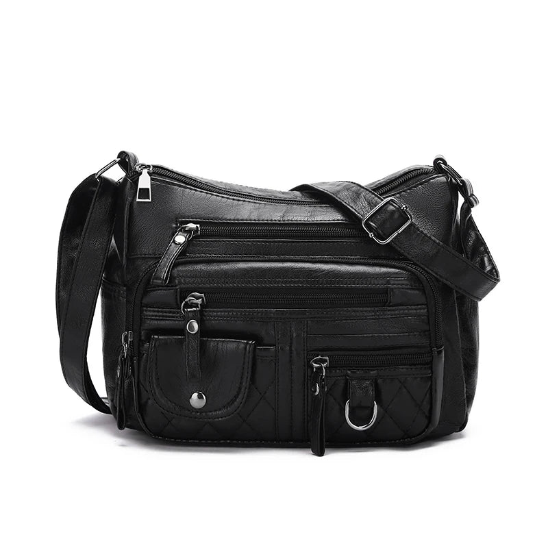 LANYIBAIGE Schultertasche Elegante - PU 12L Reißverschluss