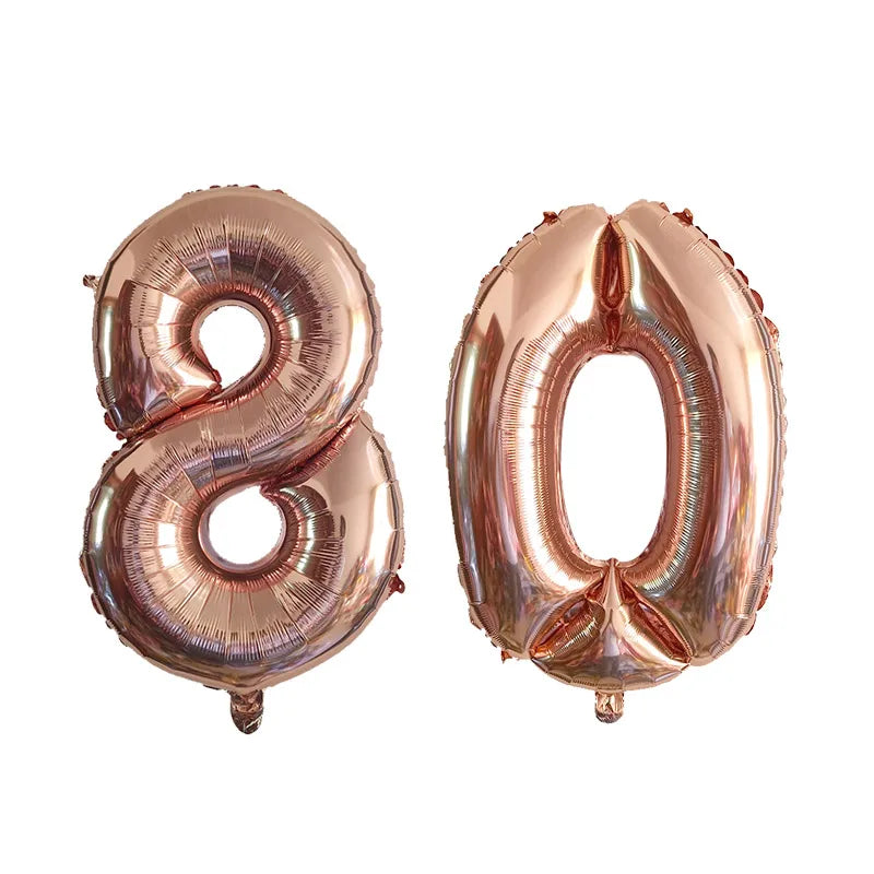 KUKUZHU Modell 1212 Zahlenballon - 2 Stück 32 Zoll Folie