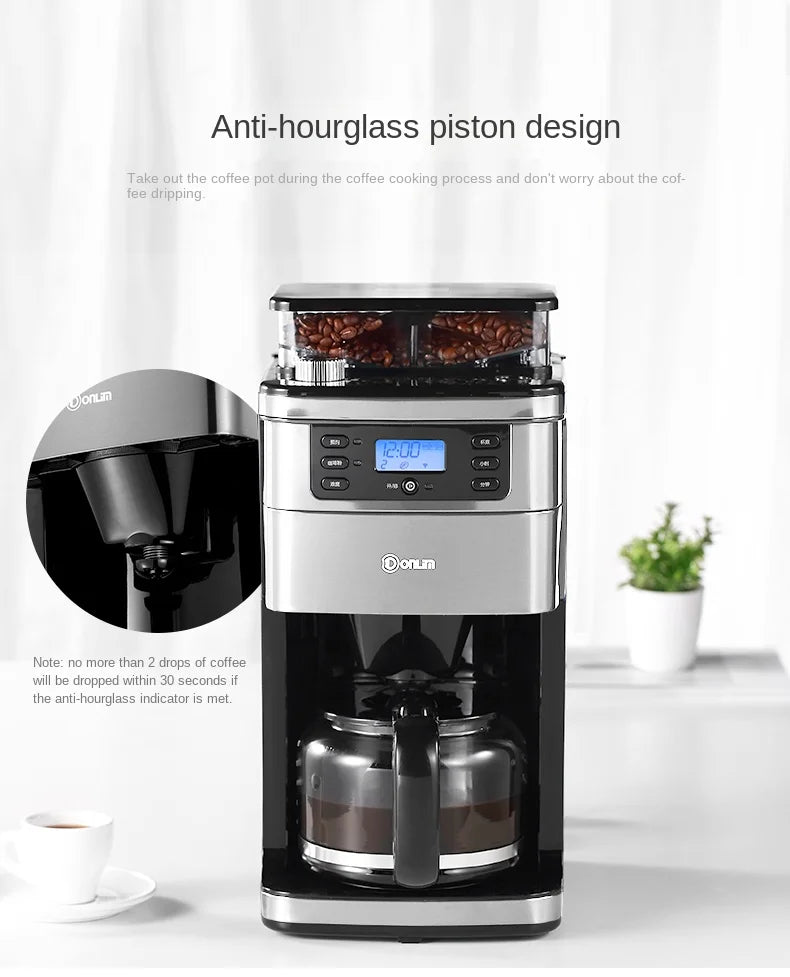 Italian American Automatic Coffee Machine Household Coffee Machine 20bar Extraction Concentration Optional Automatic Grinding