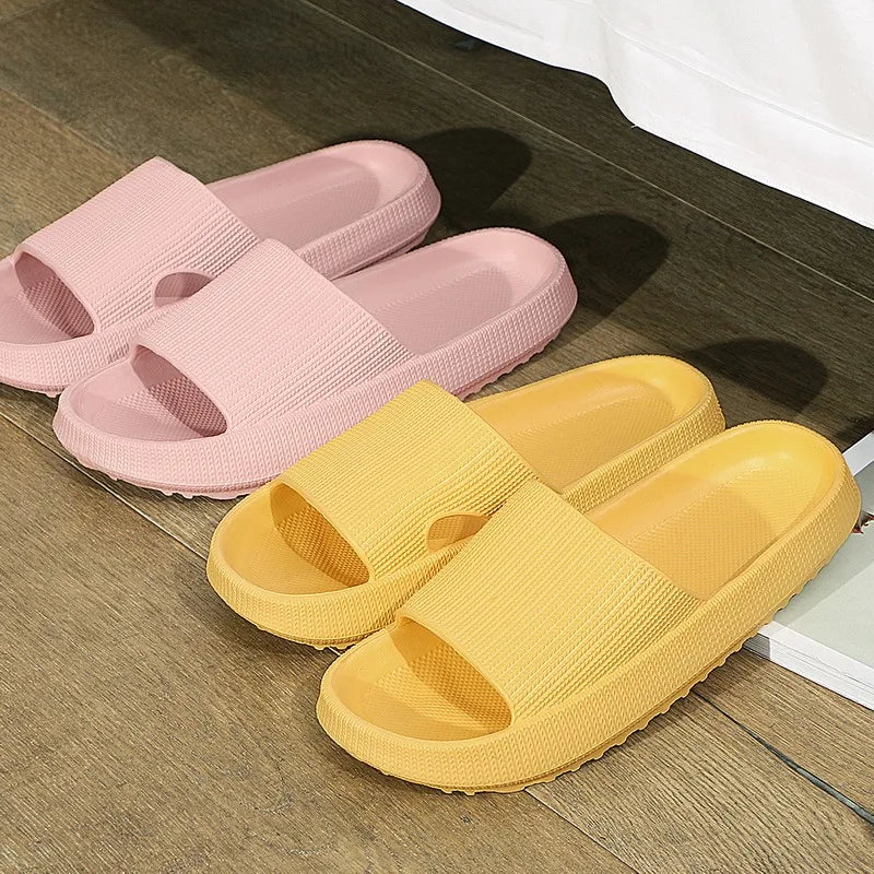 Frauen Dick Plattform Cloud Hausschuhe Sommer Strand Eva Weich Sohle Slide Sandalen Freizeit Männer Damen Innen Badezimmer Anti-Rutsch Schuhe