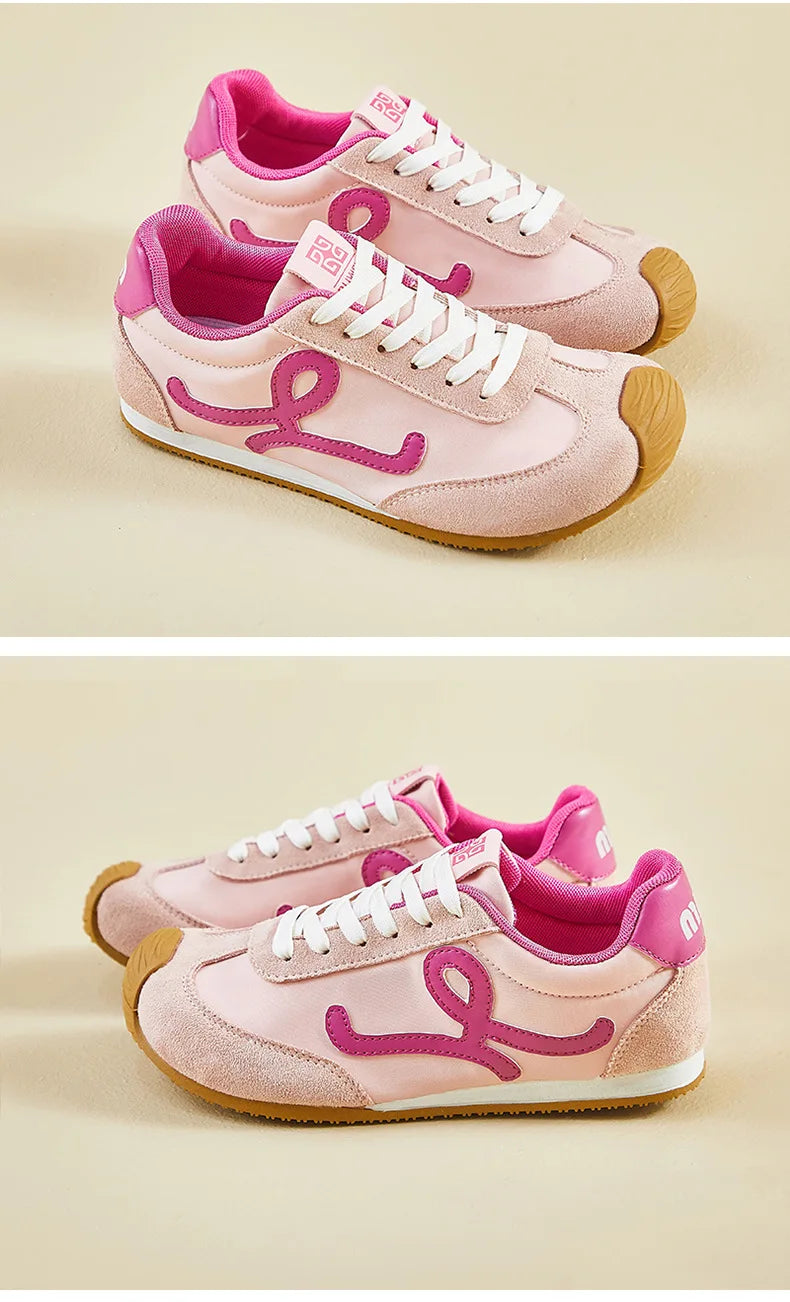 New Fashion Women's Shoes 2025 Spring Autumn Platforms Sneakers Comfortable Flat Shoes Lace-up Non Slip Casual Vulcanized Shoes