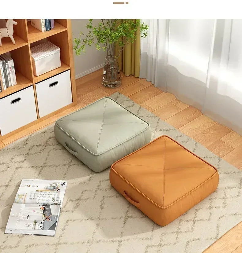 Hubei Dickes Bodenkissen - Größe 40x40 cm, Dicke 8 cm, Samt