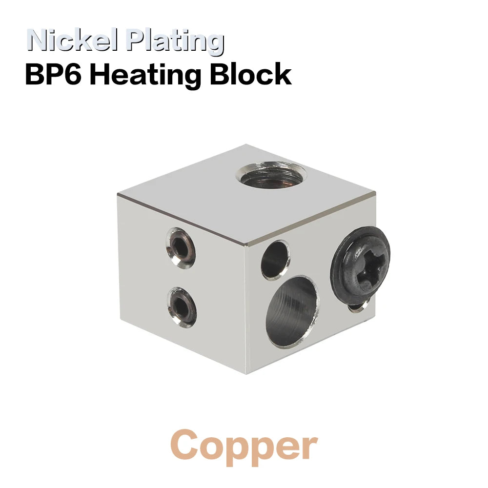 LERDGE Aluminium Heat Block For J-head Extruder HotEnd 3D Printers High Temp Silicone Socks Parts BP6 Heating Block Accessories