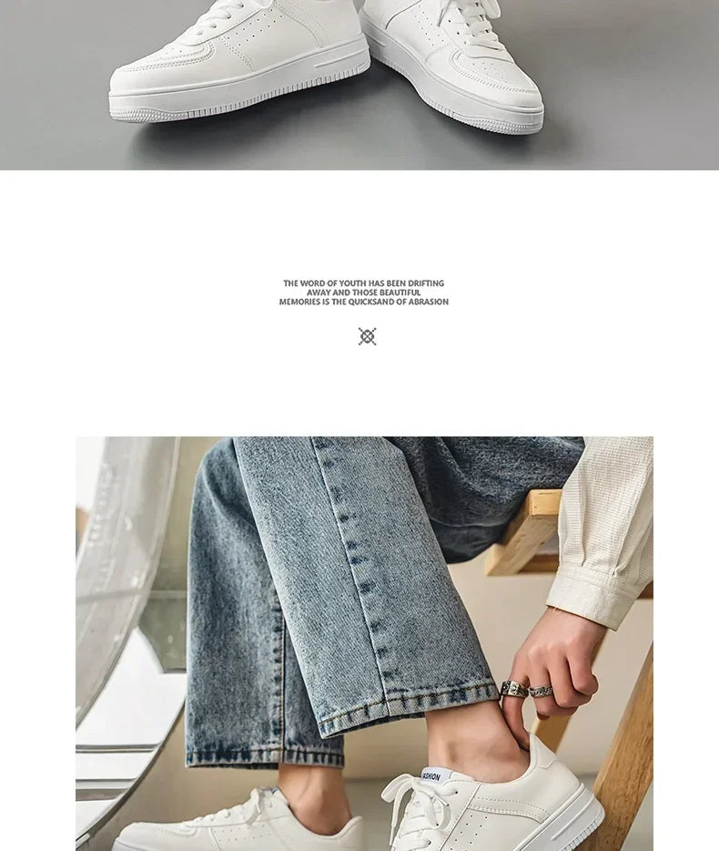 NKLSA Sneaker Atmungsaktiv - Dicke Sohle Weiß Größe