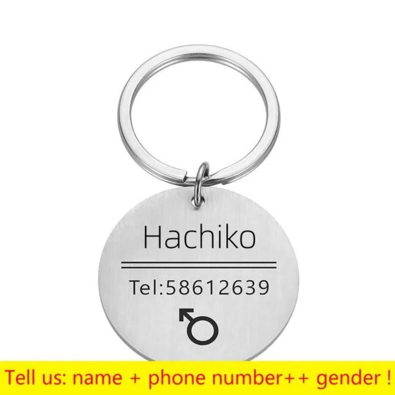 COOYOMOO Personalisierte Gravierte Katze Hund 2025: Haustier ID Tag Anti-Verlust Halsband Anhänger - Gravur Name Welpen Katzen Edelstahl Silber Gold Roségold