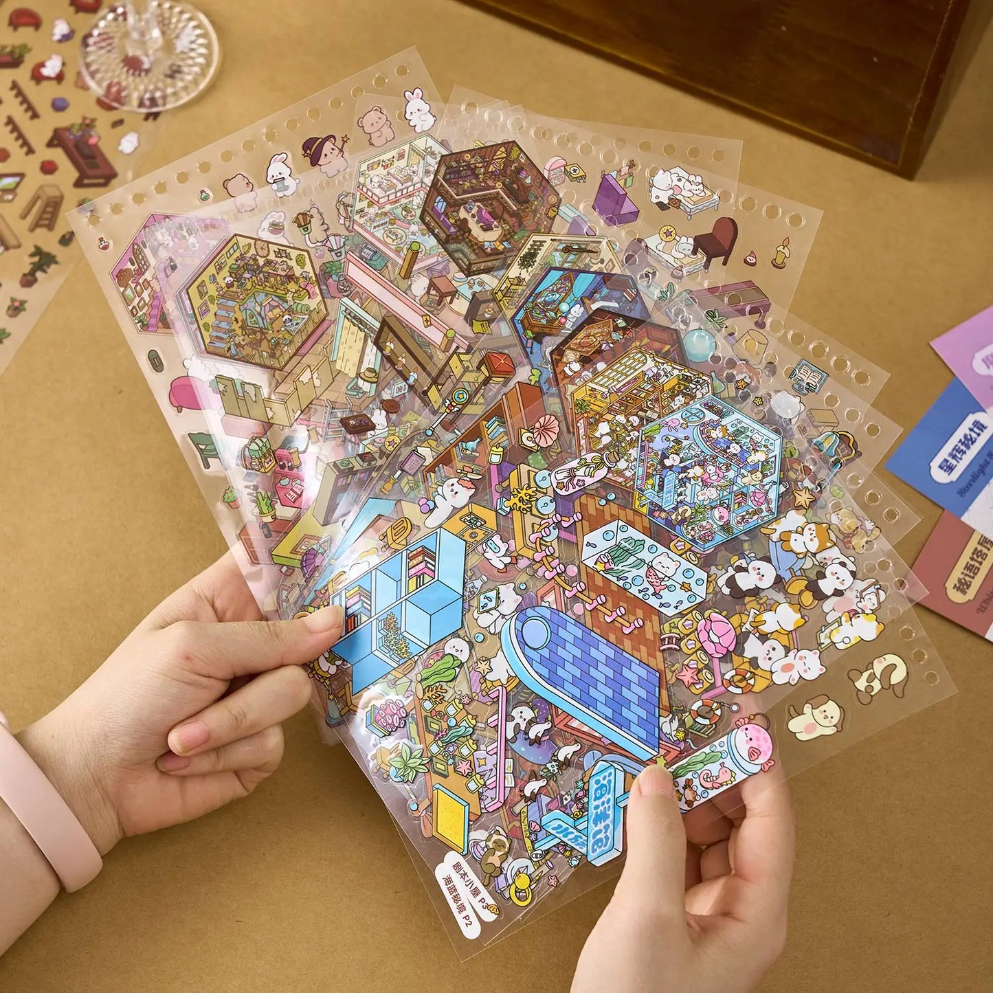 Kawaii 20in1 3D Cartoon Aufkleber - DIY, 190x135mm