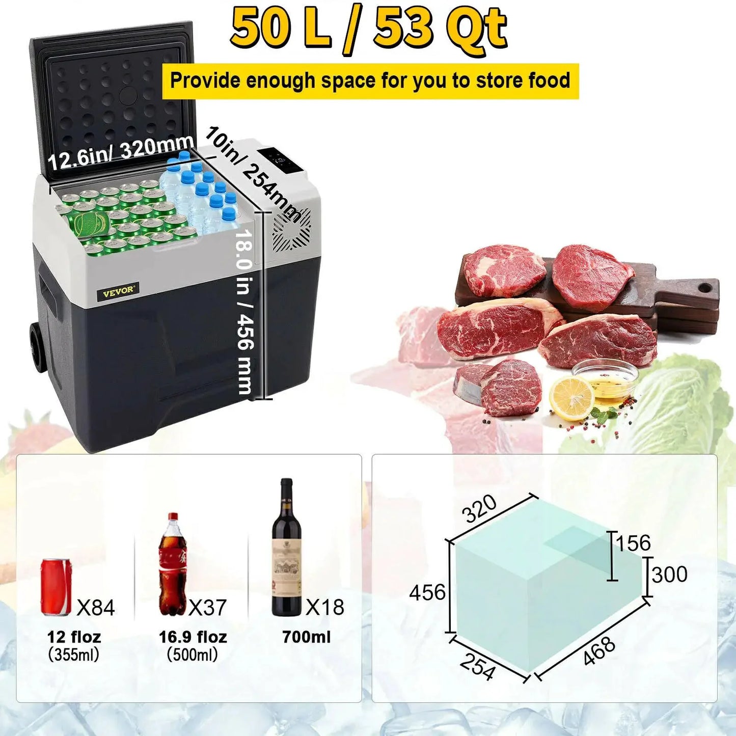 VEVOR 30L Autokühlschrank Kompressor-Kühlbox - 30 L Akku/Netz Kompakt by Golden Bridge Store