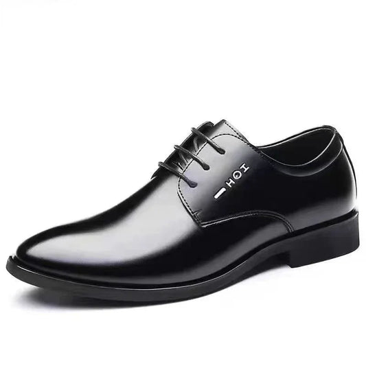 Elegant Men's Dress Shoes 2023 Summer Social Shoes Men's Fashion Elegant Formal Wedding Shoes Men's Set Office Oxford Shoe Men - Golden Bridge Store