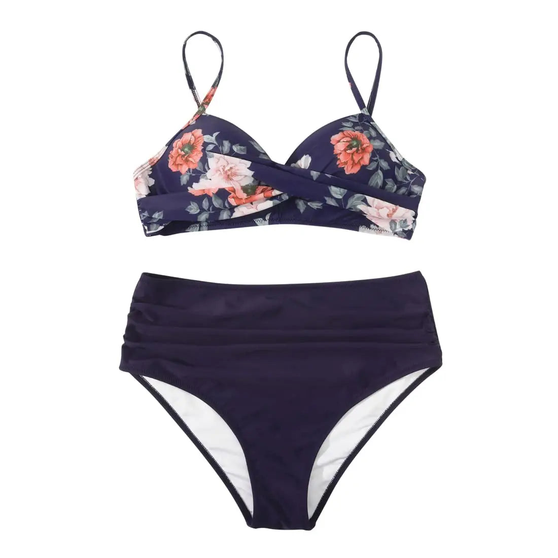 Vintage High Waist Bikinis: Push Up Schwimmbekleidung Bedruckt - Frauen Schwimmanzug Damen Strandmode Sommer Bademode Retro-Charme