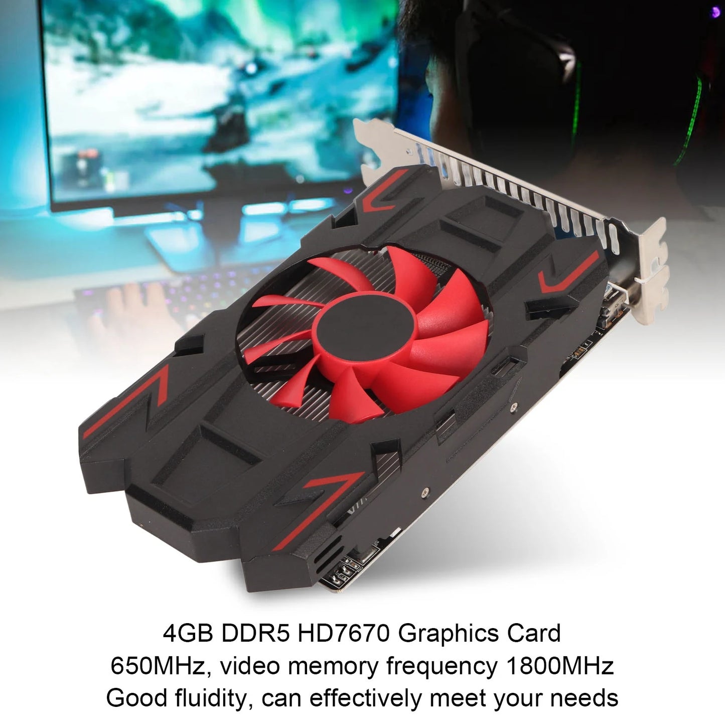 VBESTLIFEN HD7670 Leise Grafikkarte - 4GB DDR5, 128-Bit