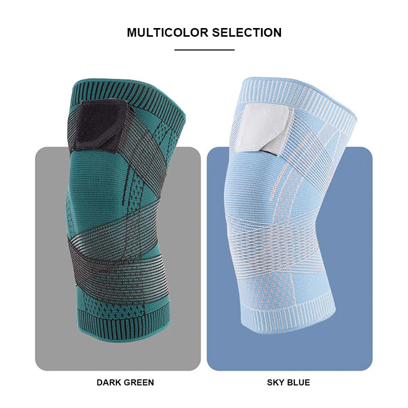 Sport Knieschoner Herren Damen - Druckbeaufschlagt Elastische Knie Pads Support - Fitness Ausrüstung Basketball Volleyball Bandage Protektor