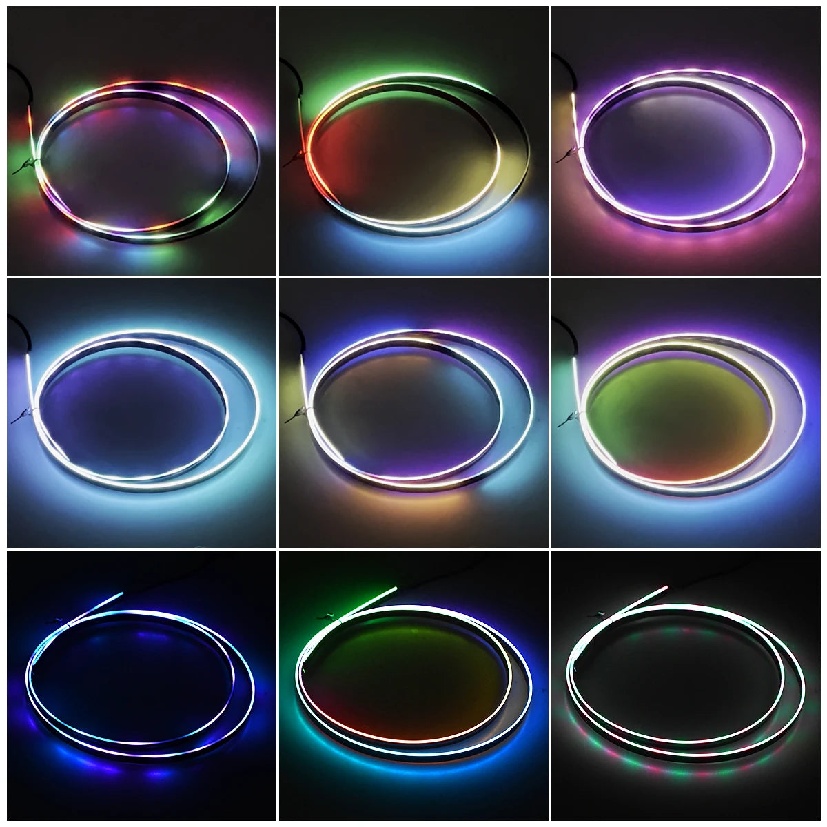 Auto-Ambientelicht 2025: RGB USB Car Interior Ambient Light Rainbow - Acrylic Strip LED Symphony APP Music Control Decorative Dashboard Atmosphere Lamp Collection