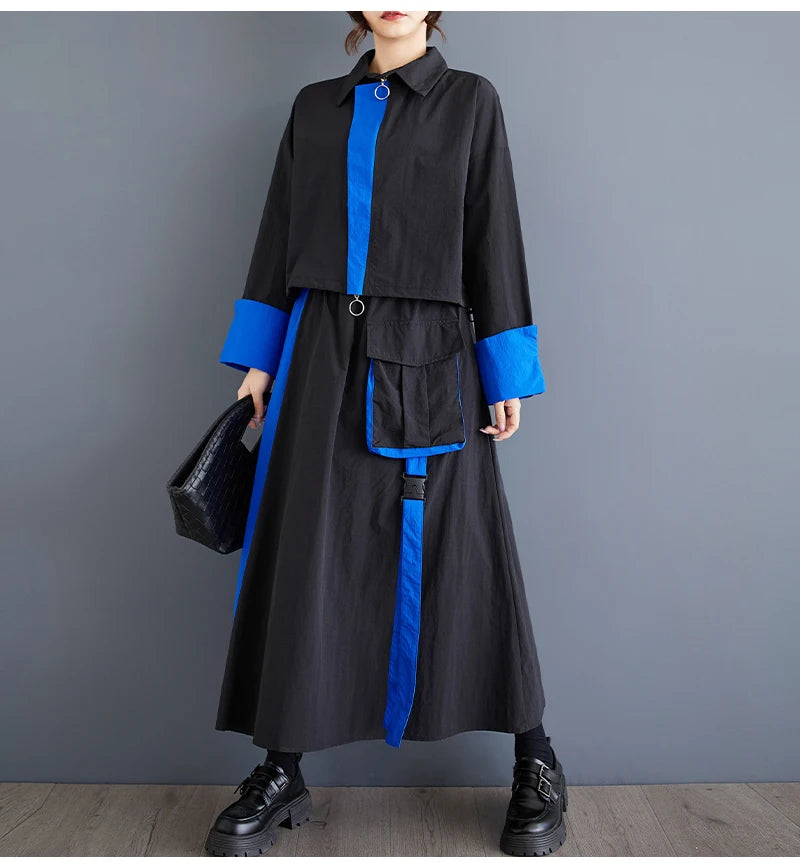 BigLargi ZweiTeile Oversized - Elastischer Bund MidCalf