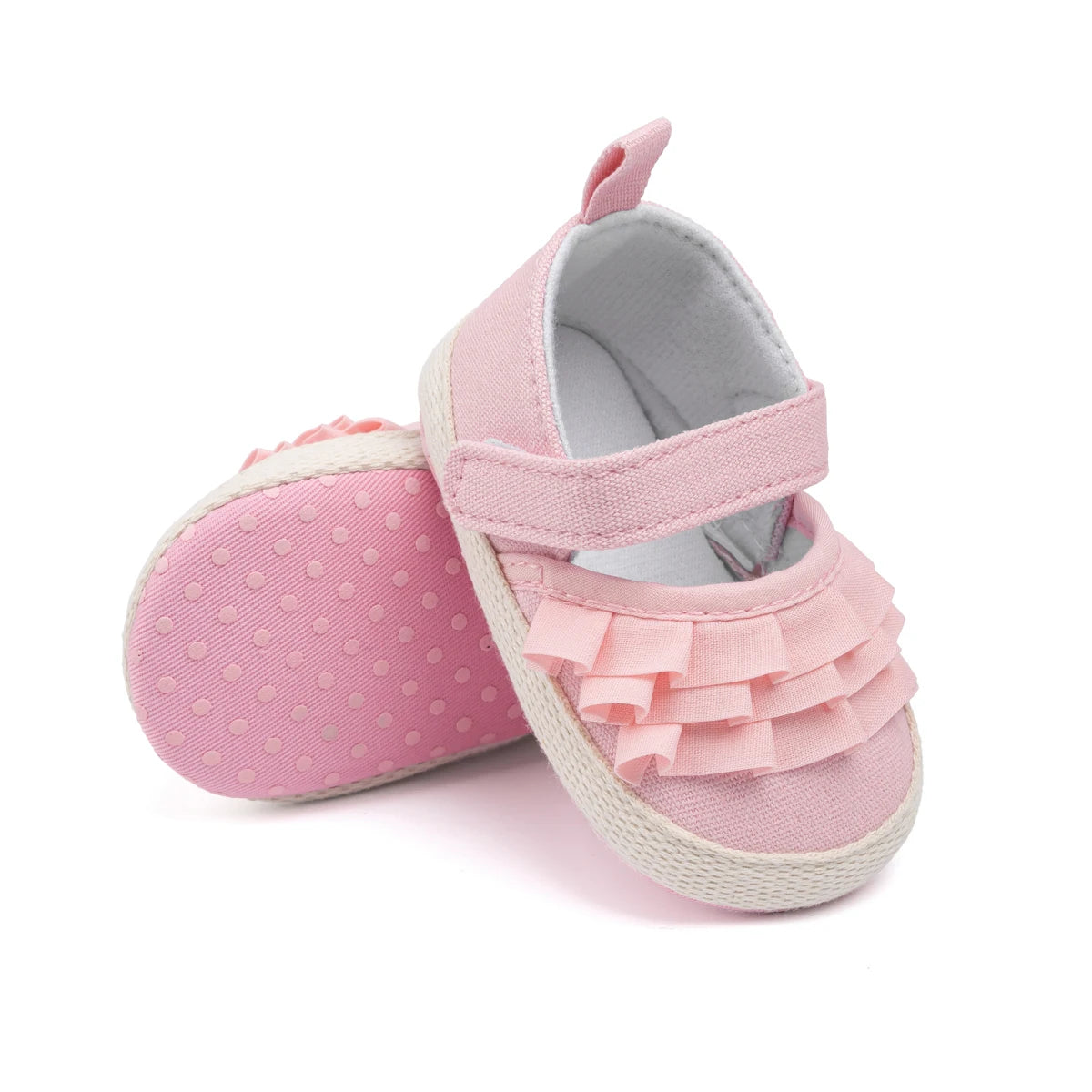 KIDSUN Schöne Spitze Baby Mädchen Schuhe 2025 - Frühling Herbst Baumwolle Sohle Rutschfest - Kleinkind Erste Laufschuhe Krippe Prinzessin Hochzeit