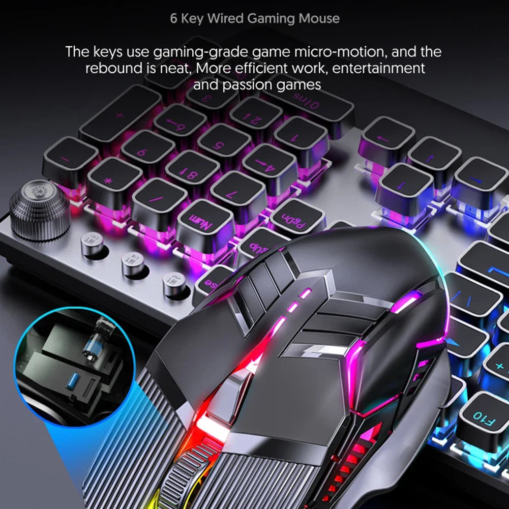 Fanmuran Gaming-Maus Ergonomisch - 3200 DPI, 6 Tasten, RGB