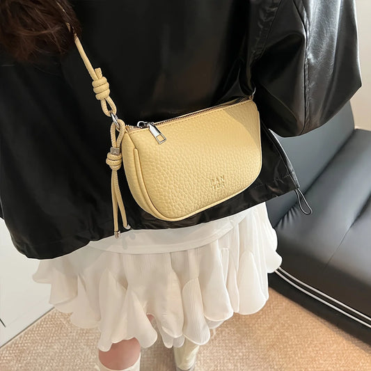 Geanta crossbody pentru femei este la modă, versatilă, culoare uni, design rafinat, naveta zilnică, geantă de umăr casual