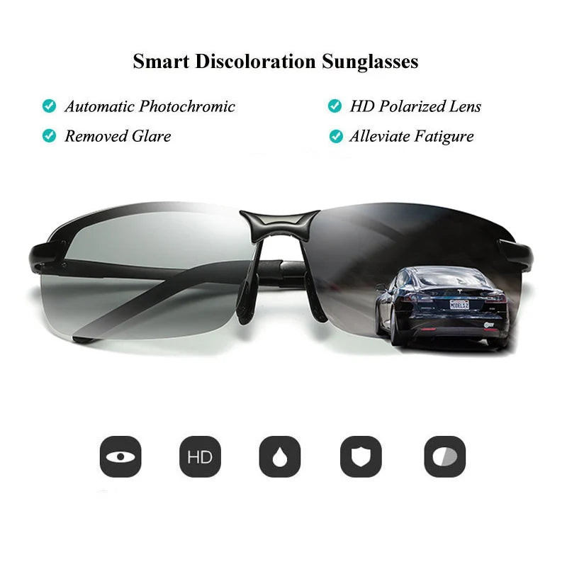 Sonnenbrille 2025: Photochromic Fishing Polarized - Chameleon Day Night Vision Driving Eyewear Collection