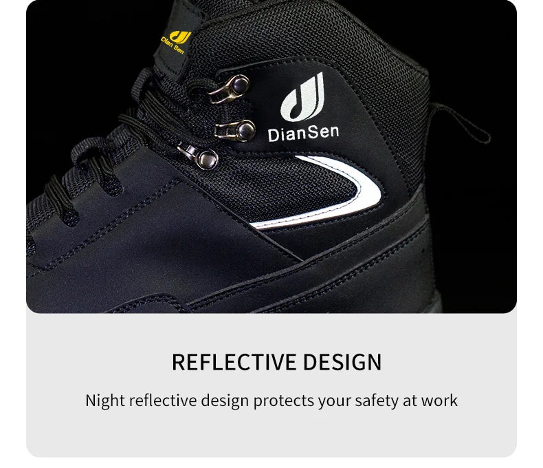 Rotating Buttons Schuhe Stahlkappe - Größe 42 Leder