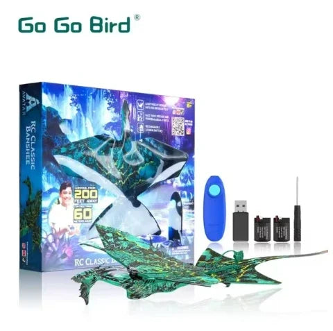 Go Go Bird Remote Control Flying Toy Mini RC Helicopter Drone-Tech Toys Smart Bionic Flapping Wings Flying Birds for Kids Adults