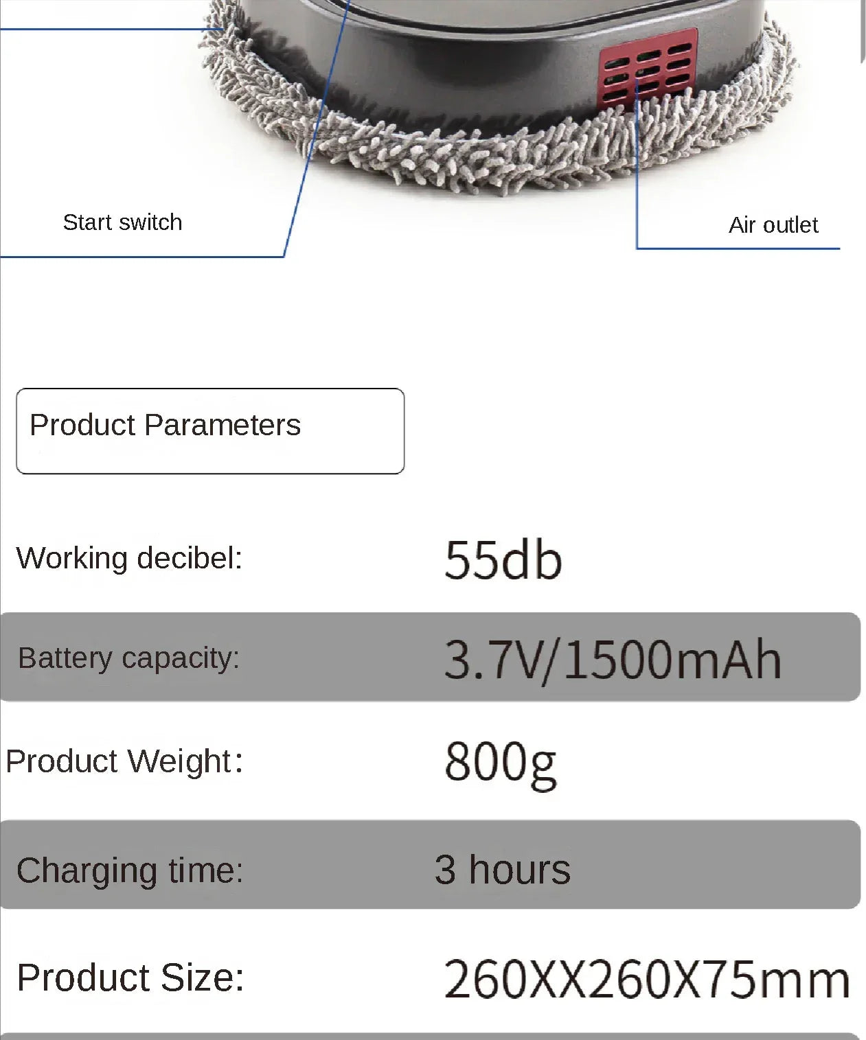 Intelligent Robot 3 in1 Dry Wet Sweep Mop Robot Vacuum Cleaner Rechargeable Smart Mopping Robot Spray Cleaner Home Mopping Robot - Golden Bridge Store