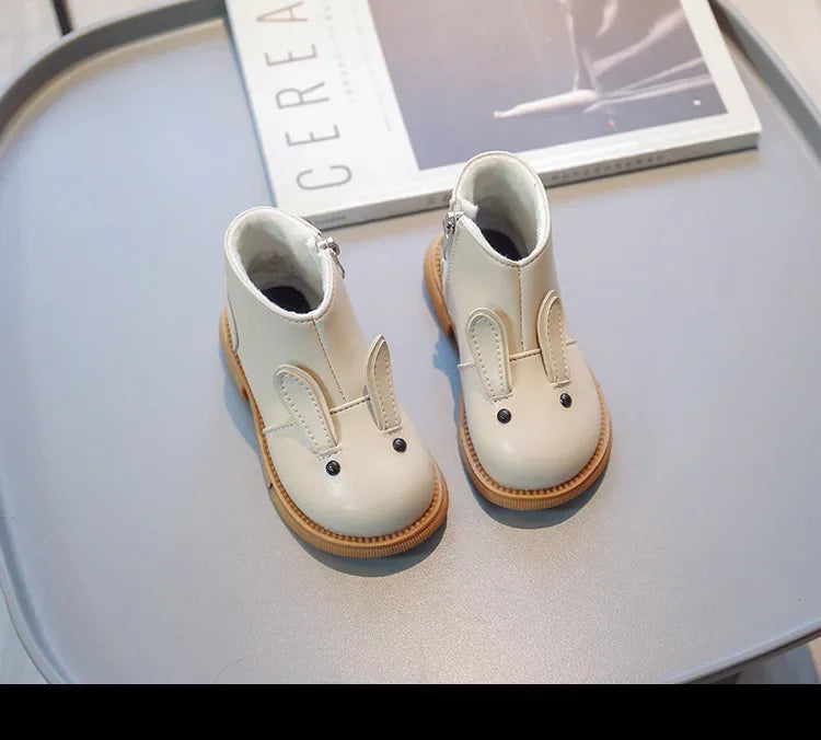 Baby Kinder Kurze Stiefel 2025 - Mädchen Cartoon Süß Leder - Herbst Winter Mode Stiefel Kleinkind Weiche Sohle