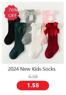 Kawaii Prinzessin Kniehoch Socken - Größe 0-4J Baumwolle