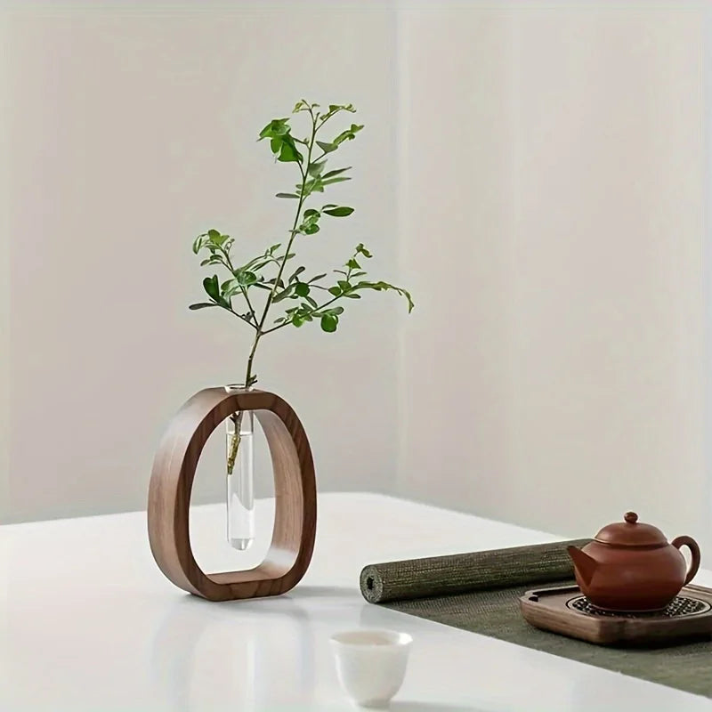 Choice Walnuss Hydroponische Vase - 150ml Kein Strom 10cm