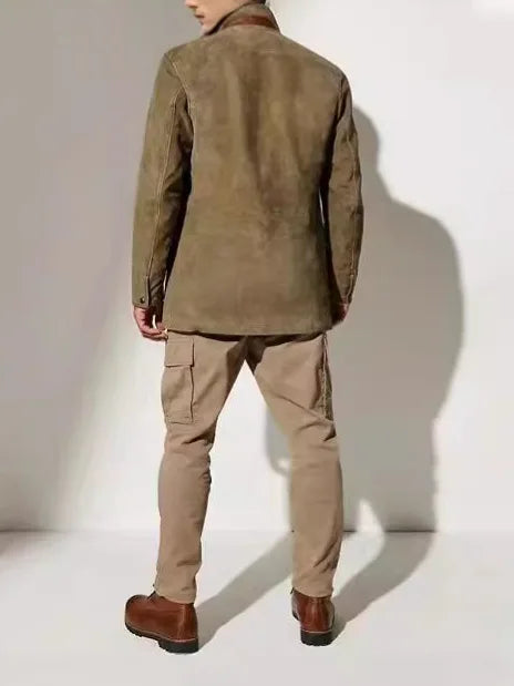 Maden Retro Schwergewicht Jacke Baumwolle - Khaki L/XL