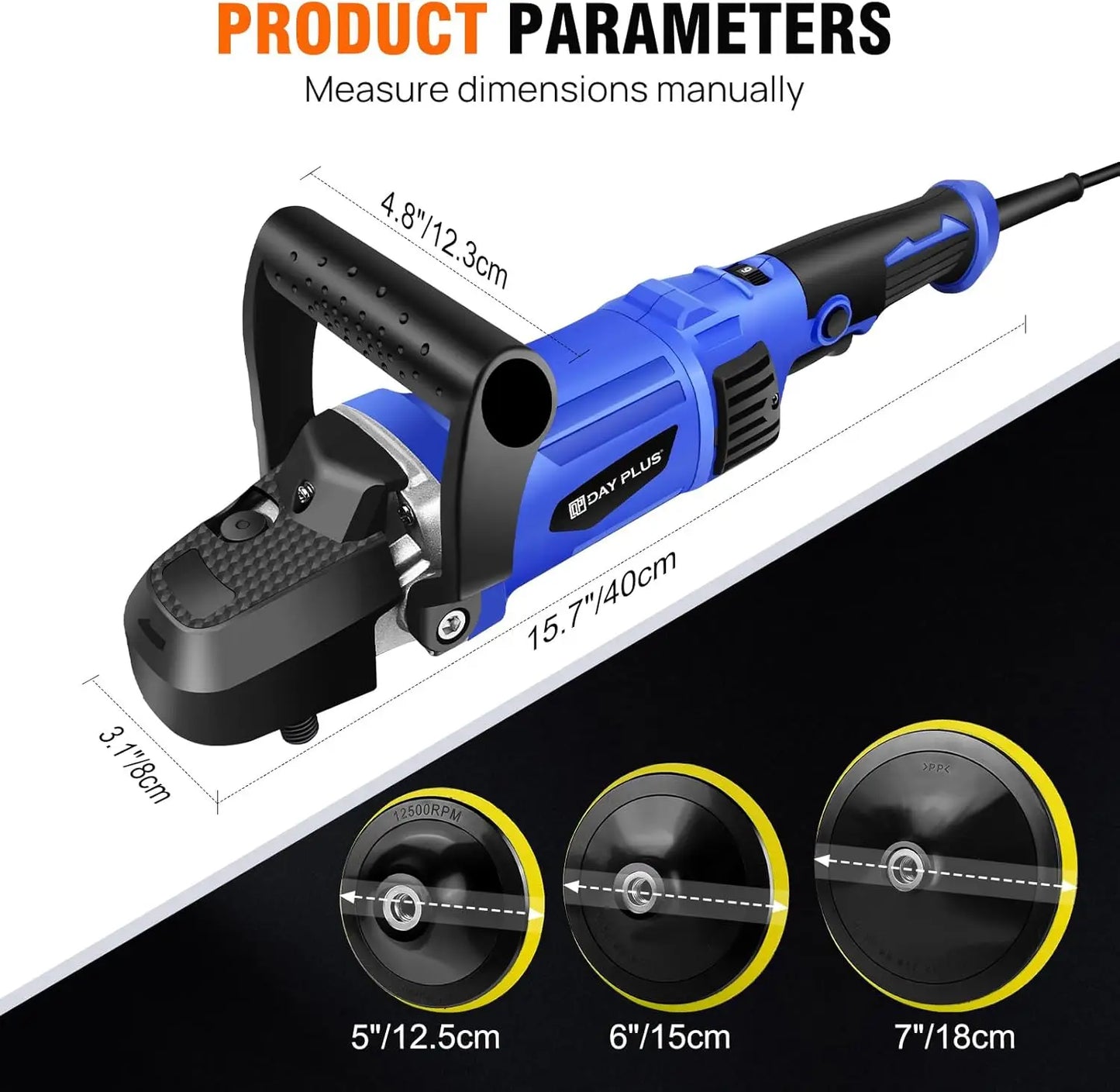 1400W Dual Action Poliermaschine Kit - 150-180mm Elektrische Auto Buffer Polisher Versiegelung Wachsmaschine 6 Geschwindigkeiten