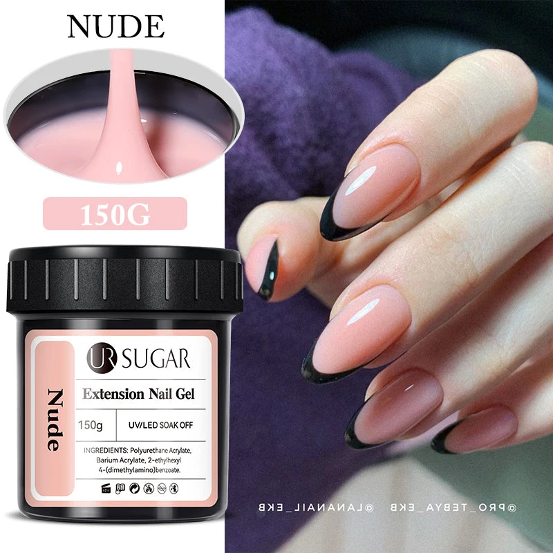 UR SUGAR 150g Transparent Nagel Extension Gel Gelee Weiß Licht Rosa Acryl Französisch Nagel Kunst UV LED Gel Semi Permanent Maniküre