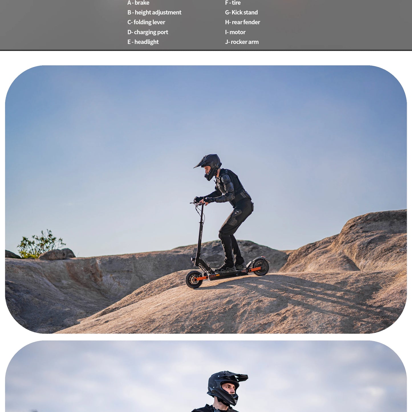 JOYOR S5 Faltbar - Kapazität 13Ah Leistung 500W Reifen 10 Zoll