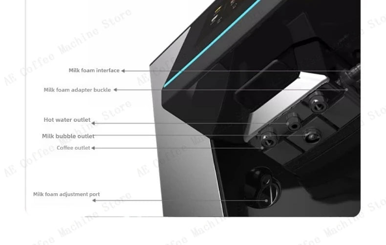 Fully Automatic Coffee Machine Smart Touch Screen Integrated Grinder Coffee Machine Multi-function Household Coffee Machine