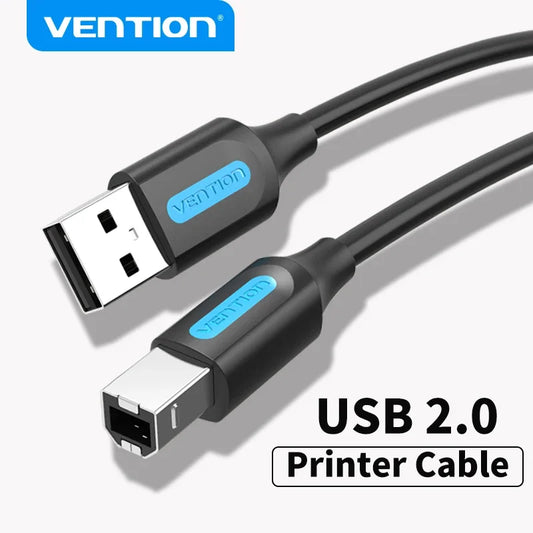 Vention USB Druckerkabel 2025 - USB Type B zu A Male - Canon Epson HP ZJiang Label Printer USB 2.0