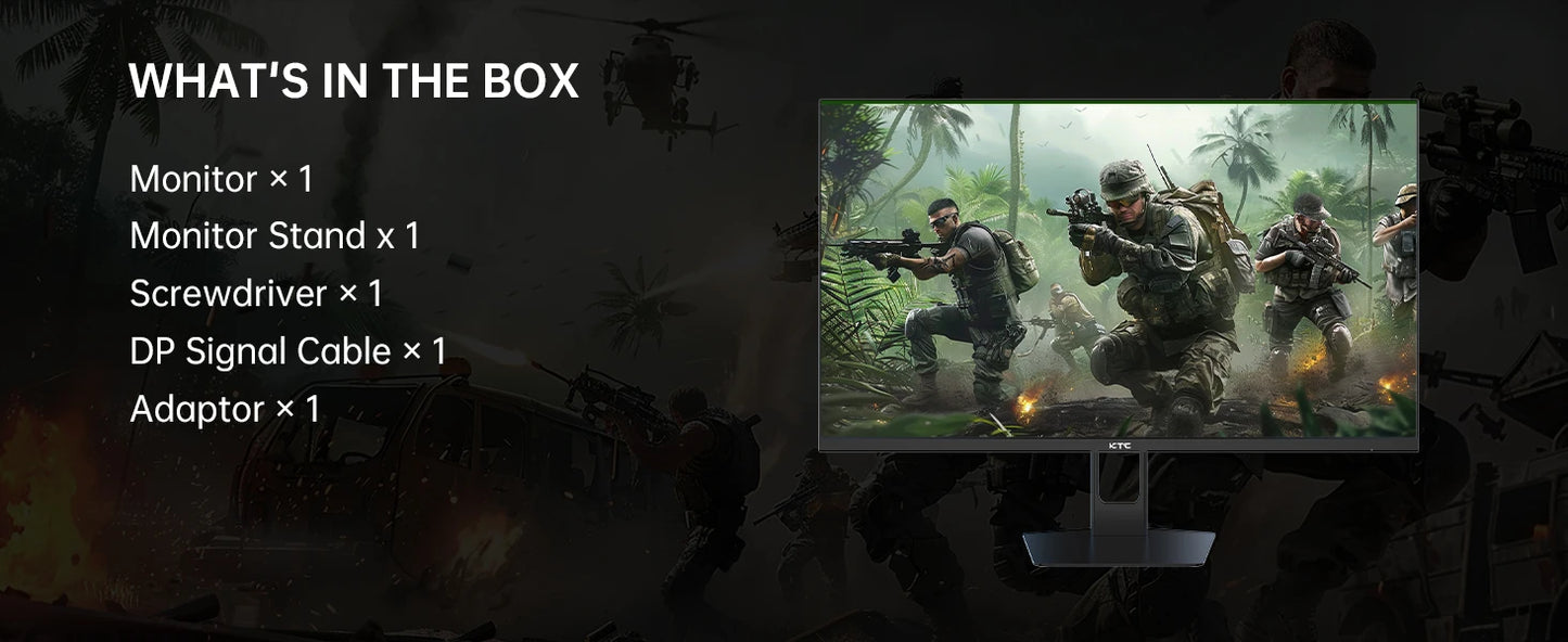 (H27T22 Upgraded Version)KTC H27T22C 27" Gaming Monitor 2560x1440 QHD 16:9 ELED 180Hz Fast IPS Panel Screen 1msGTG Response Time
