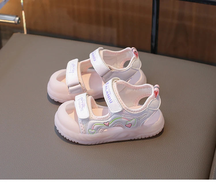 Baby-Sandalen 2025: Jelly-Sohle Zehenschutz Strand Sicherheit - Beach Safety Kollektion 6 Monate-3 Jahre