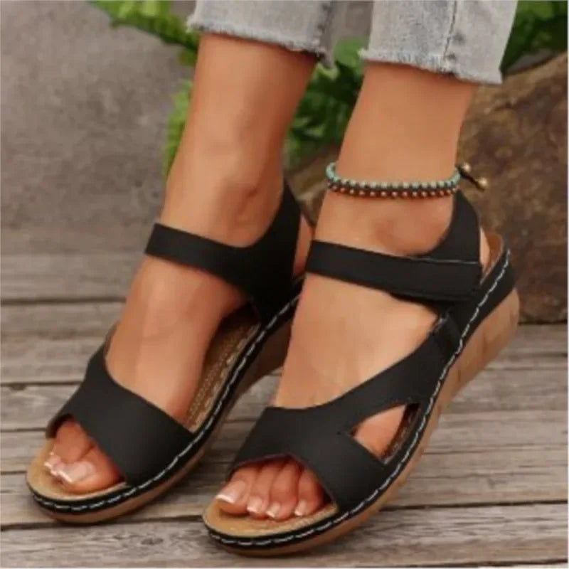 Summer Women Shoes Sandals Elegant Walking Shoes Beach Ladies Shoes Wedge Women's Sandals Non-Slip Footwear Sandal Women Female - Golden Bridge Store