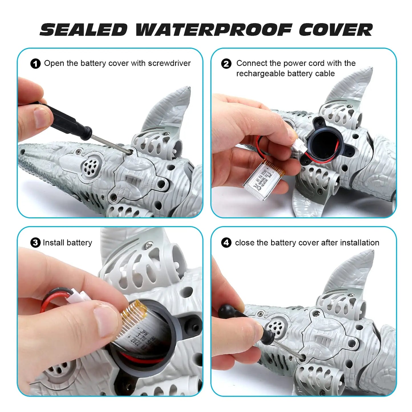 Mosasaurus RC Tauchspielzeug - 2.4G Fernbedienung 30cm