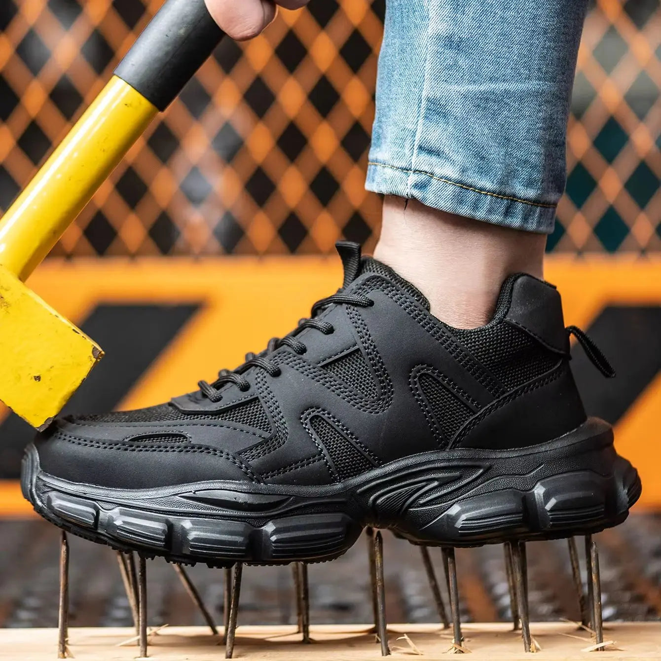 New Women Safety Shoes Anti-smash Anti-puncture Work Shoes Breathable Lightweight Work Sneakers Indestructible Women Shoes Boots