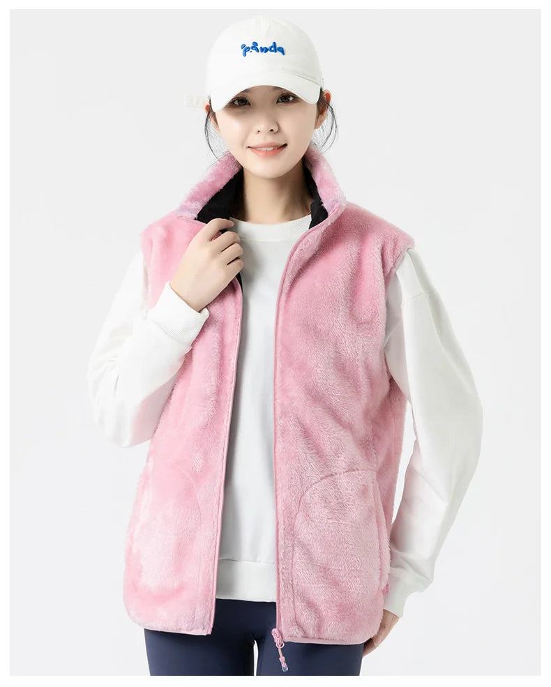 Ippolich 9-Zonen Smart-Heizjacke - Korallenfleece USB M-XL