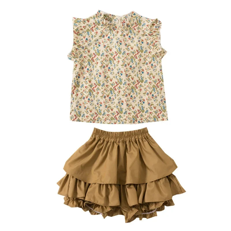 Sonkpuel Mädchen Set Sommer Trikot - Gr 4-6 Baumwolle