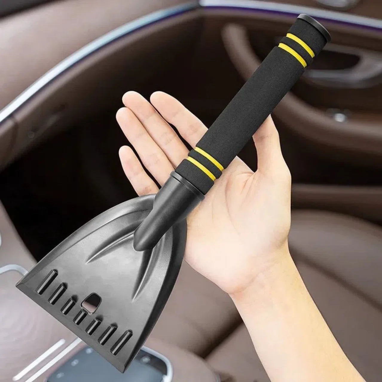TOFAR Car Snow Shovel Multi-functional Glass Defrost Ice Scraper Snow Sweeping Shovel Winter Window Windshield Clearing Tool