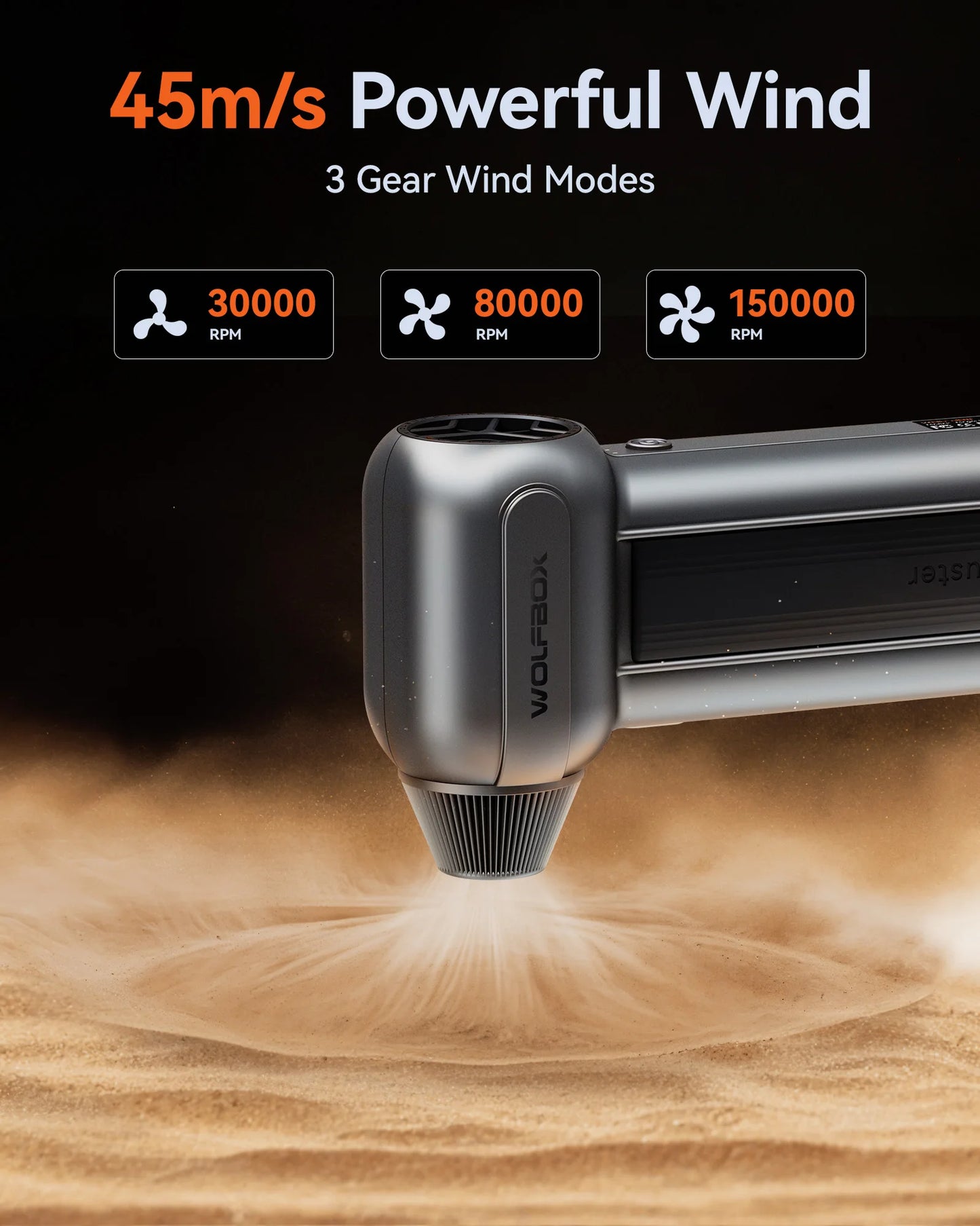 Druckluft-Reiniger 2025: WOLFBOX MF100 Compressed Air Duster 150000RPM Super Power Electric Rechargeable Collection